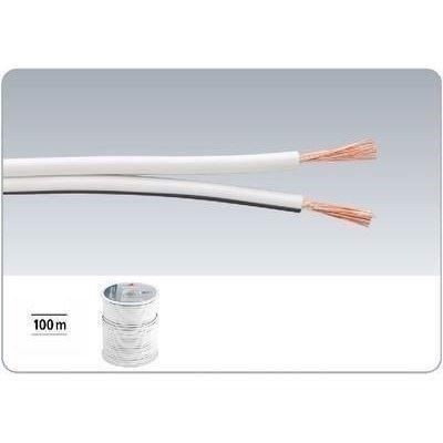 Ht.kabel 100m \'\'økonomi\'\' hvid - SPC-70/WS - MONACOR