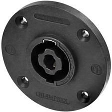 Neutrik speakon chassis stik. 4 pol. Rund. NL4MPRXX-SB