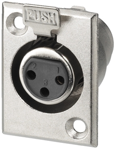 XLR panel jack, 3 poles - NC-508/J