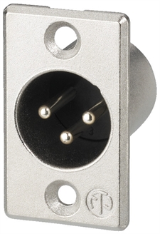 NEUTRIK XLR panel plug, 3 poles - NC-3MP