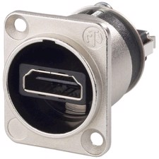 HDMI™ feed-through panel jack, nickel-plated, - NAHDMIW