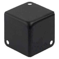Fladt metalhjørne. Sort. 41 x 41 mm.