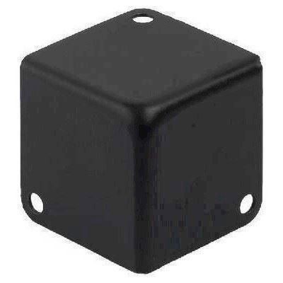 Fladt metalhjørne. Sort. 41 x 41 mm.