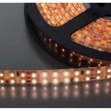 Lysslange varm hvid Fleksible LED Strips, 24V , Fugtighed-proof version, Double-LEDs - LEDS-52MP/WWS - MONACOR