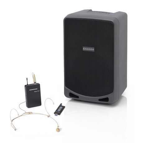 Samson XP106wDE, Rechargeable Portable PA with Headset Wireless System and Bluetooth 