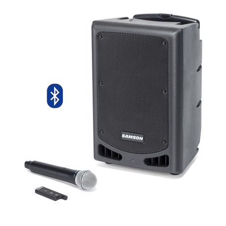 Samson XP208W Portable PA System, Rechargeable Portable PA with Handheld Wireless System and Bluetooth