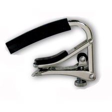 Shubb C4 Electric Guitar Capo Nickel - Capo for Eletric Guitars. 7,25" radius, fits some (but not most) Vintage Electric Guitars. Nickel.