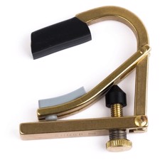 Shubb C7B Partial Capo 3 Str - It skips the outside string and covers the next three, either 2-3-4 or 5-4-3 (emulating DADGAD tuning). Brass.