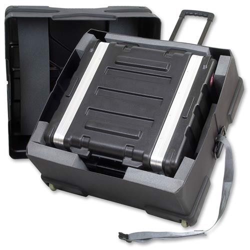 Indvendig støddæmpet transportkasse med hjul og håndtag. - SKB-34RP Rack Pack
