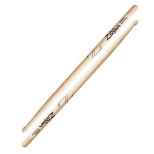 Zildjian Super 5A Hickory - Wood Tip - Longer dimensions than a traditional 5A, perfect balance and an acorn bead for articulation.