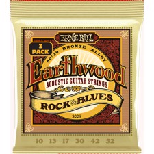 Ernie Ball 3008 Earthwood 80/20 Rock & Blues 3-Pack