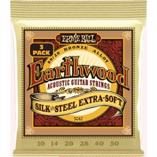 Ernie Ball 3047 Earthwood Silk & Steel Extra Soft - 3-pack
