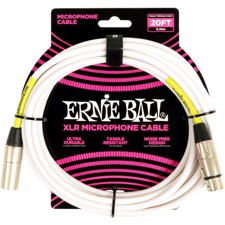 Ernie Ball 6389 Microphone Cable White - 6 Meter