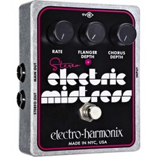 Electro Harmonix STEREO ELECTRIC MISTRESS - Forestil dig den der tætte og varme flanger-lyd i "Axis Bold As Love" med Jimi Hendrix og du er rigtig tæt på.