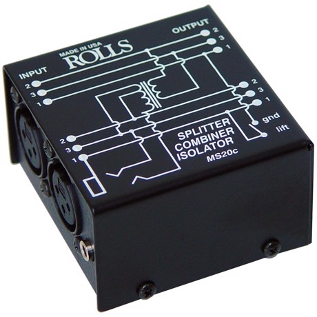 Rolls MS20c - Splitbox, som deler et XLR til to eller sammenl gger 2 XLR til en.