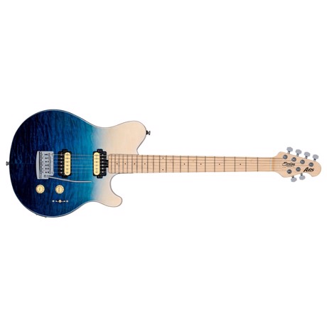 Sterling By Music Man Axis AX3QM, Spectrum Blue