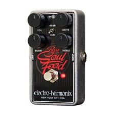 Electro Harmonix Bass Soul Food - The Bass Soul Food Overdrive Effects Pedal provides natural overdrive and clean boost for the tone conscious player to enhance the original sound of an instrument and