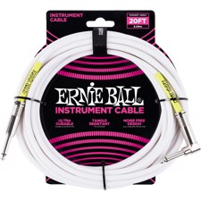 Ernie Ball EB-6047 Instrument Cable - 6 meter superior instrument cable. White