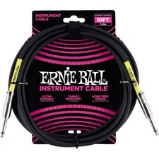 Ernie Ball EB-6048 Instrument Cable - 3 meter superior instrument cable. Black