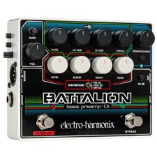 Electro Harmonix Battalion Bass-Preamp - Compact and flexible bass preamp/DI pedal that delivers powerful tone shaping capabilities.