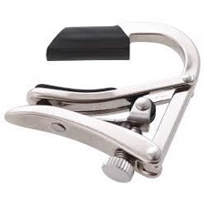 Shubb C7 Partial Capo 3 Str - It skips the outside string and covers the next three, either 2-3-4 or 5-4-3 (emulating DADGAD tuning). Nickel.