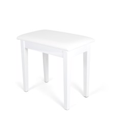Profile HY-PJ008-WH Piano Bench - Affordable piano bench with storage under the seat in white finish.