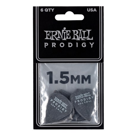 Ernie Ball EB-9199 1.5mm Black Standard Prodigy Picks 6-pack