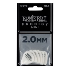 Ernie Ball EB-9203 2,0mm White Mini Prodigy picks 6-pack - High performance Guitar Pick