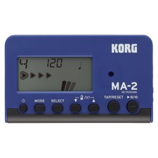 KORG MA-2-BLBK Metronome, Blue and black. - A compact card-type electronic metronome, an indispensable unit for rhythm training.