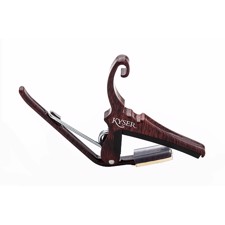Kyser KG6RWA Capo, Rosewood - Capo for 6-string acoustic guitar. Rosewood-colored.