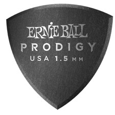 Ernie Ball EB-9332 Prodigy Picks - Black Prodigy Picks. 1.5mm Large Shield shape, 6-pack.