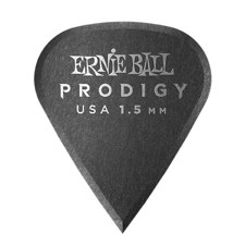 Ernie Ball EB-9335 Prodigy Picks - Black Prodigy Picks. 1.5mm Sharp shape, 6-pack.