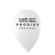 Ernie Ball EB-9336 Prodigy Picks - White Prodigy Picks. 2.0mm Teardrop shape, 6-pack.