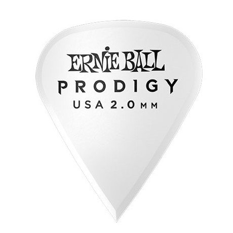 Ernie Ball EB-9341 Prodigy Picks - White Prodigy Picks. 2.0mm Sharp shape, 6-pack.