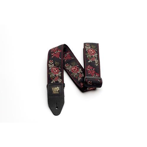 Ernie Ball EB-4142 Red Rose Jaquard Strap