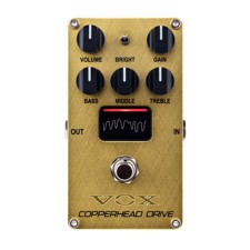 VOX VE-CD Valvenergy Copperhead Drive - The VALVENERGY series offers four effect pedals that provide the response and harmonic distortion of a tube amp, putting popular amp sounds into a pedal.