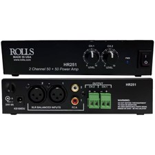 ROLLS HR251 - Compact dual channel power amplifier - 2x50 Watt