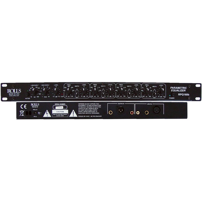 ROLLS RPQ160B - 4 band parametric equalizer with high and low shelving filters
