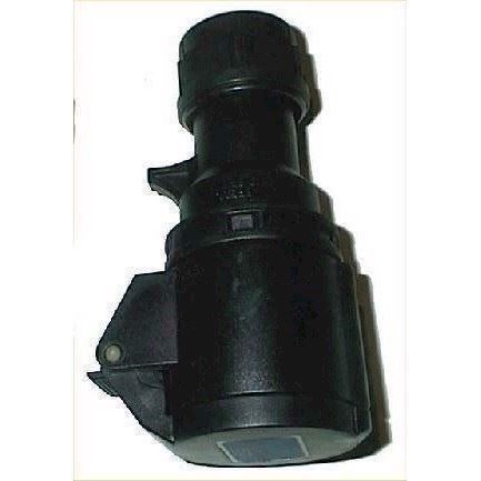 CEE 3 pol forlængerled (HUN stik), Sort PCE, 230 volt (16A)