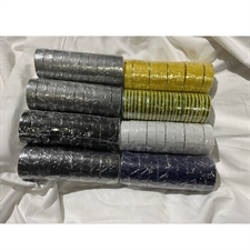PVC Tape. 80 ruller - 6 Forskellige farver [Restparti]
