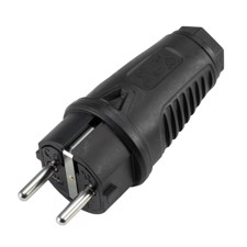 PC ELECTRIC Safety plug rubber bk