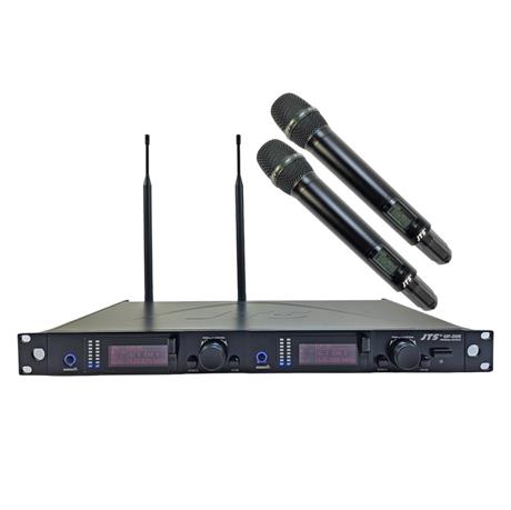 JTS mikrofonsæt med 2 håndholdte mikrofoner 2 kanaler 75 MHz Wideband
