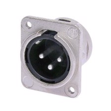 XLR chassis stik med lås & M3 gevind