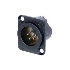 XLR chassis stik, sort hus