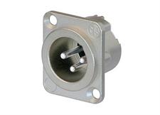 Neutrik XLR chassis stik med lås, duplex gc