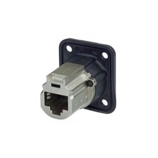 RJ45 CAT6A etherCON chassis gennemføring, IP65 - NEUTRIK NE8FDX-P6-W