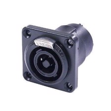 SpeakON metal chassisfatning, sort