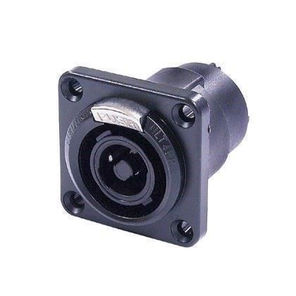 SpeakON metal chassisfatning, sort