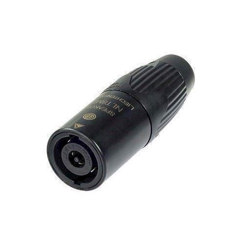 SpeakON metal kabel stik, sort