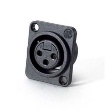 XLR chassis uden lås, plastic hus